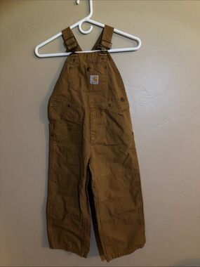 Carhartt Kids' Tan/Brown Duck Overalls